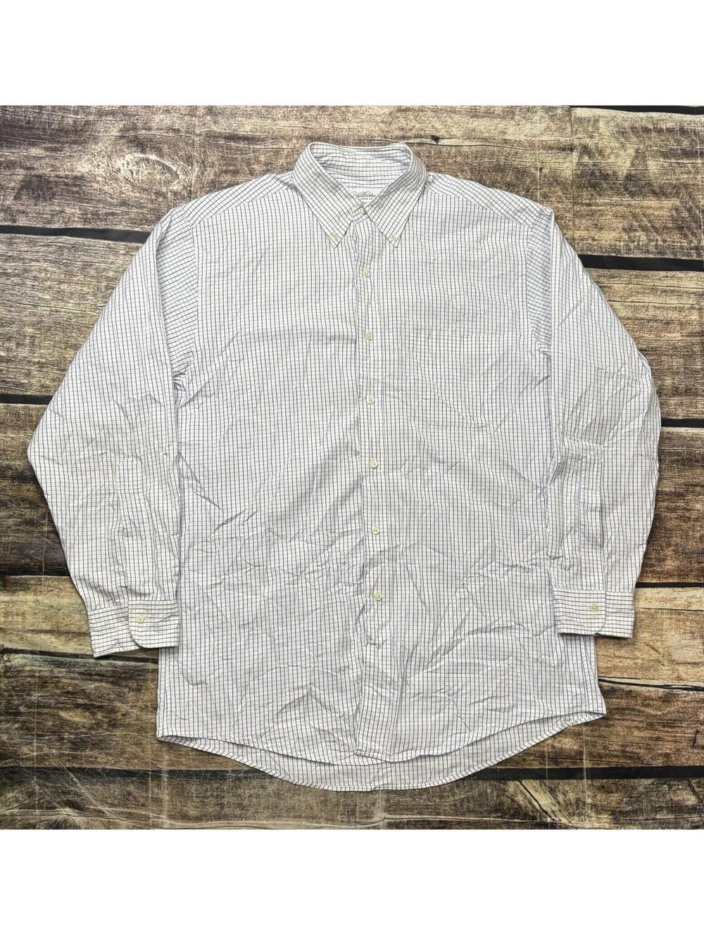 Brooks Brothers Shirt Mens 15.5 32 Large Button Down Office Check Cotton